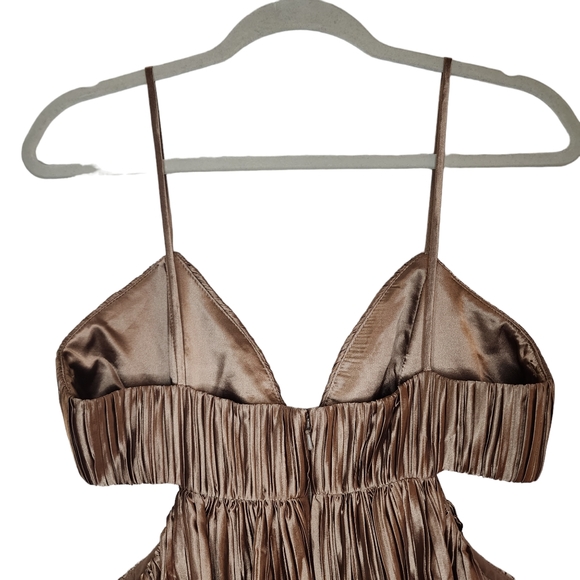BHLDN Anthropoligie by Carly Cushnie Brenna Tiered Pleated Cutout Midi D… - Picture 9 of 11